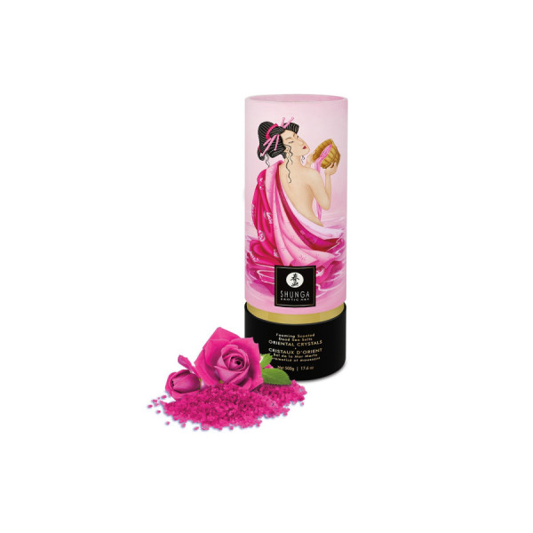 Sel de la mer morte aromatisé et moussant Aphrodisia  500 gr Shunga 